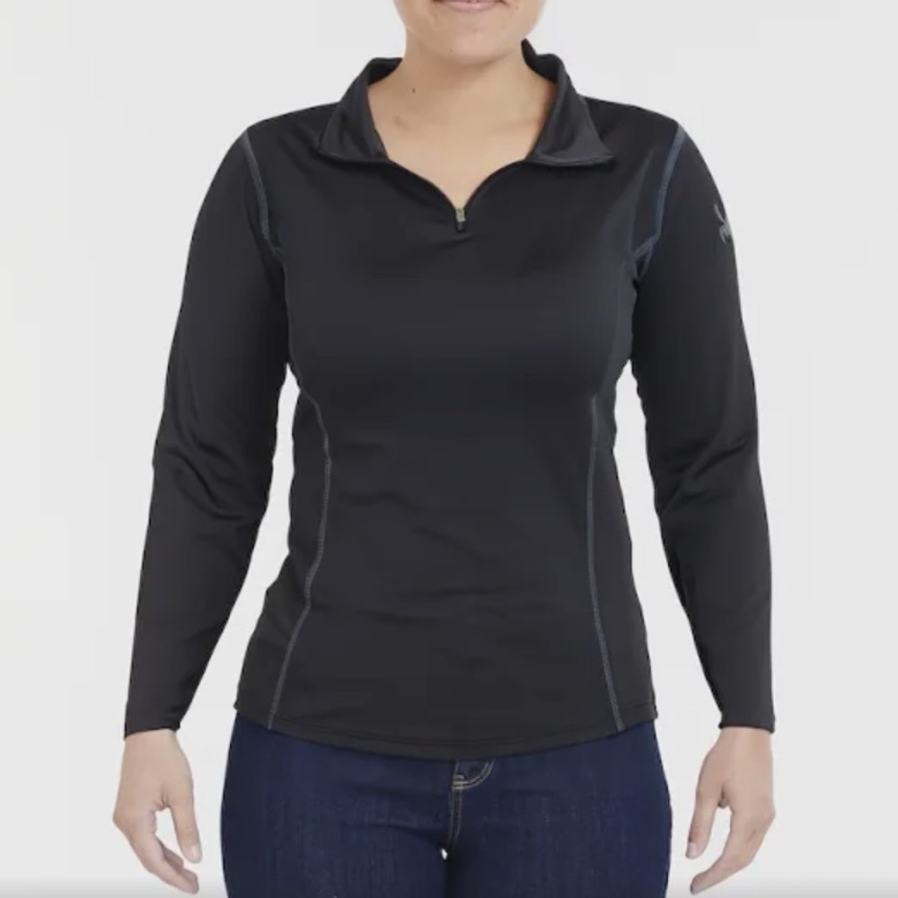 Spyder black 1/4 zip baselayer